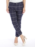 チェックパンツ/ネイビー