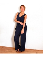 【ANAP】シンプルジョーゼットサロペット/NVY