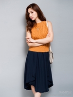 アシメフリルスカート/ベージュ