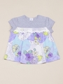 【OUTLET】パッチワ-クフラワ-PT 半袖 GIRLS Tシャツ/ブルー