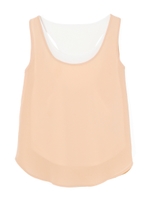 【O】異素材タンクTOP/WHITE