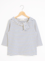 ネックリボンプルオーバー/オフ／柄