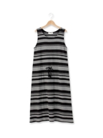 マルチボーダーパイルワンピース/ダークグレー(313)