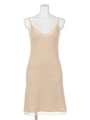 【BED&BREAKFAST】RIB STITCH Lace Camisole Dress/WHITE