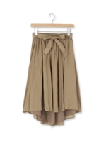 ウエストリボンヘムカットボイルスカート/ライトベージュ(051)