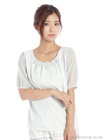 フラワーモチーフプルオーバー/シロクロ