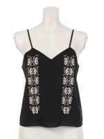 刺繍キャミブラウス/ブラック