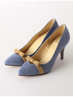 BKF ポインテッドリボンパンプス/LT.BLUE