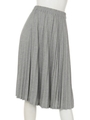 【mystic】カットプリーツスカート/グレー