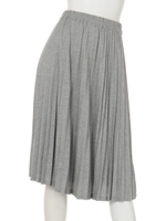 【mystic】カットプリーツスカート/グレー