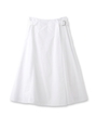 Aラインコットンスカート/ホワイト(001)