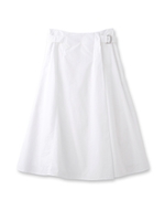 Aラインコットンスカート/ホワイト(001)