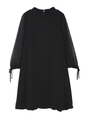 DOT TULLE SLEEVE/ブラック(010)