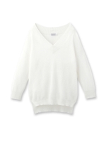 ウォッシャブルリネンニットプルオーバー/アイボリー(004)