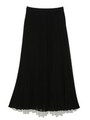 シフォンプリーツスカート/BLK