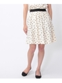 フラワーフロッキープリントスカート/オフホワイト(103)