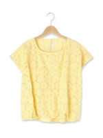 フラワー刺繍バルーンブラウス/マスタード(033)