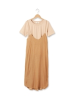 プルオーバーセットキャミワンピース/キャメル(041)