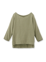 リネン製品染シャツ/カーキ(027)