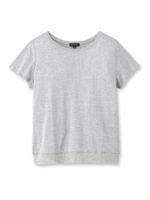 綿シルクストライプカットソー/カーキ(127)