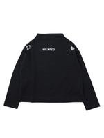 ZIP NECK SWEAT TOP/ブラック