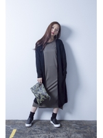 【AZUL by moussy】プレーティング30/OE天竺7分ワンピース/KHA