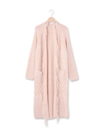 フリンジロングニットカーディガン/ベージュ(052)