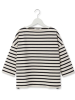 ボートネックボーダープルオーバー/ブルー系(394)