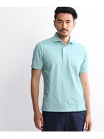 WEB限定ウインドウペンポロシャツ/グリーン(722)