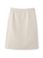 [L]オーナメントツイードスカート/ライトベージュ(451)