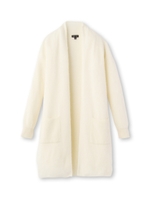 [L]カシミヤホールガーメントニットカーディガン/ホワイト系(002)