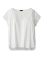 【UVカット・接触冷感】シルケットスムースプルオーバー/ホワイト(002)