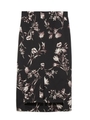 フラワーアシメタイトスカート/BLK