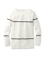 配色ラインボートネックカットソー/カーキ(327)