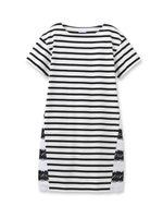 SONO 素材コンビボーダーワンピース/ブラック(319)