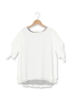 ジョーゼットブラウス×タンクトップ SET/ホワイト系(002)