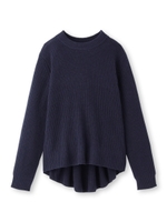 ラウンド裾ニット/オフホワイト(003)