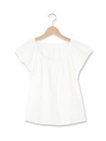 梯子レースギャザーブラウス/ホワイト(001)