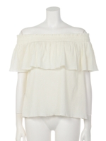 フリル衿PO/キャメル