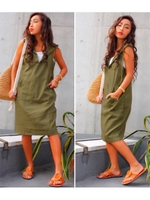 【anap mimpi】ショートキャミ付フードワンピース/GRY