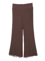 ＰＪ／ヘムレースニットガウチョパンツ/ライトグレー