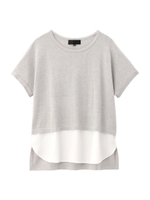 シャツテールラミーレーヨンニット/ブルー(592)