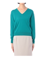 シルクコットンニットプルオーバー/モスグリーン(024)