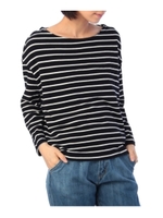 バックレースアップボーダーカットソー/チャコールグレー(314)