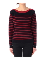 パネルボーダーニットプルオーバー/ネイビー(393)