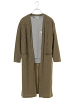 刺繍ポケット付Tシャツ+カーディガンセット/ネイビー