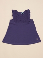 【OUTLET】Aライン肩フリルチュニック/オフホワイト