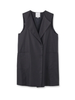 リネン混ジレ風ジャケット/ネイビー(093)