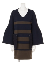 BORDER OP/ホワイト/ネイビー