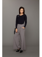 【Yoko Yamashiro×AZUL ENCANTO】丸首ショート丈長袖プルオーバー/NVY